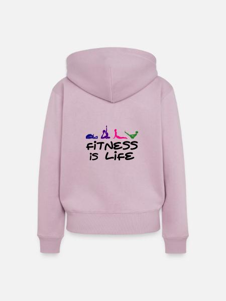 Fitness - Frauen Premium Bio Zip Hoodie - Altrosa