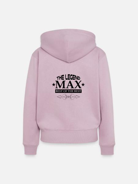 Max - Frauen Premium Bio Zip Hoodie - Altrosa