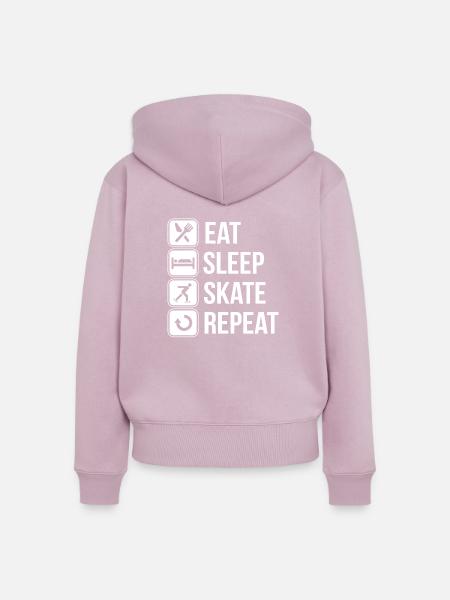 Skater & Skaten - Frauen Premium Bio Zip Hoodie - Altrosa