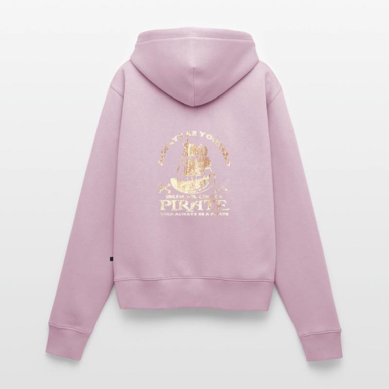 Sei immer du selbst oder sei ein Pirat Spruch Idee Frauen Premium Bio Zip Hoodie