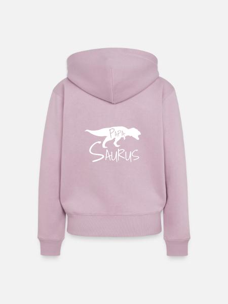 papasaurus - Frauen Premium Bio Zip Hoodie - Altrosa