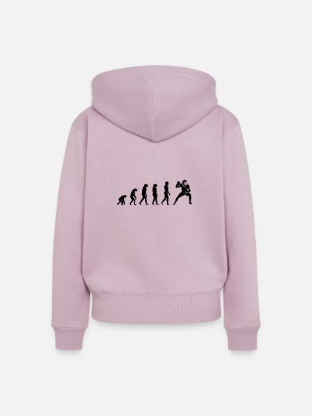 American Football Evolution - Frauen Premium Bio Zip Hoodie - Altrosa