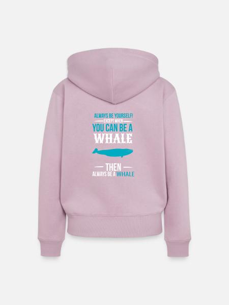 Wal - Frauen Premium Bio Zip Hoodie - Altrosa