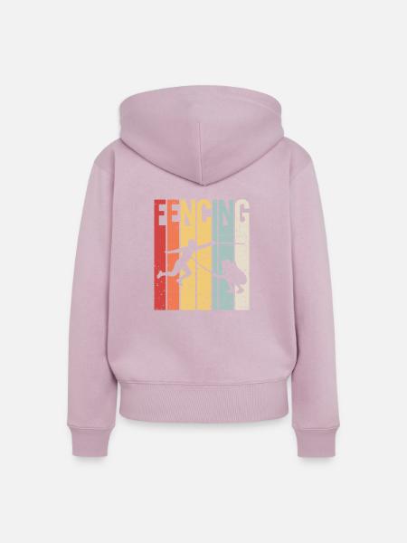 Fencing - Fecht - Shirt - Frauen Premium Bio Zip Hoodie - Altrosa
