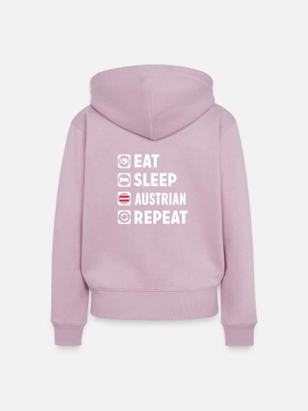 Österreich - Frauen Premium Bio Zip Hoodie - Altrosa