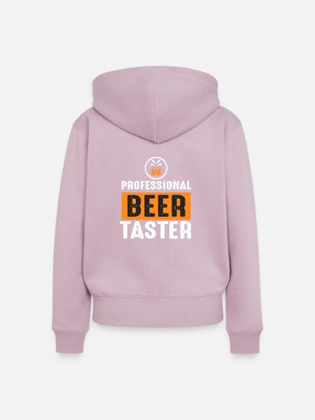 Bier - Frauen Premium Bio Zip Hoodie - Altrosa
