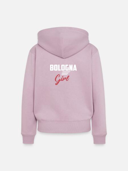 Bologna Girl - Frauen Premium Bio Zip Hoodie - Altrosa