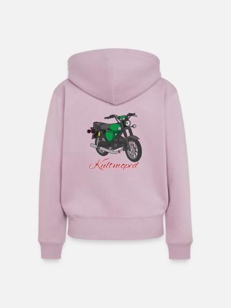 Kultmoped Simson - Frauen Premium Bio Zip Hoodie - Altrosa