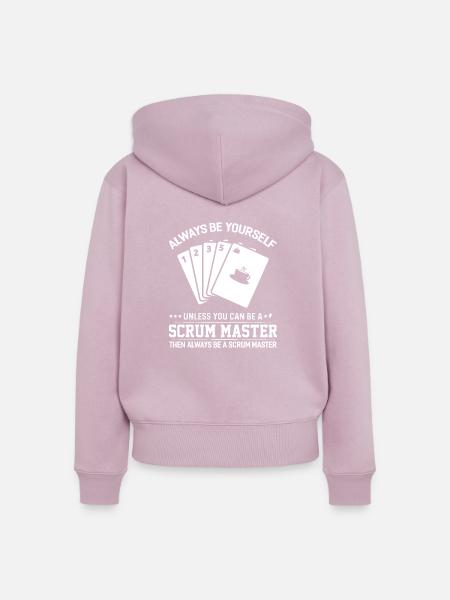 Scrum Master Agile Software Entwicklung - Frauen Premium Bio Zip Hoodie - Altrosa