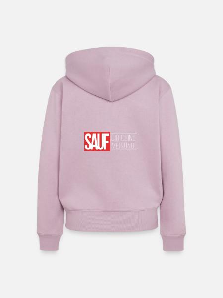 Sauf dir deine Meinung - Frauen Premium Bio Zip Hoodie - Altrosa