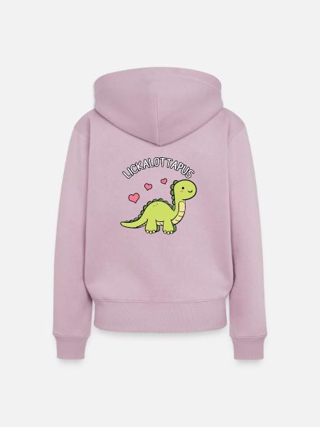 Lickalottapus - Frauen Premium Bio Zip Hoodie - Altrosa
