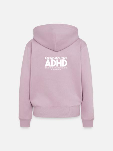 Ask me about my ADHD - Frauen Premium Bio Zip Hoodie - Altrosa