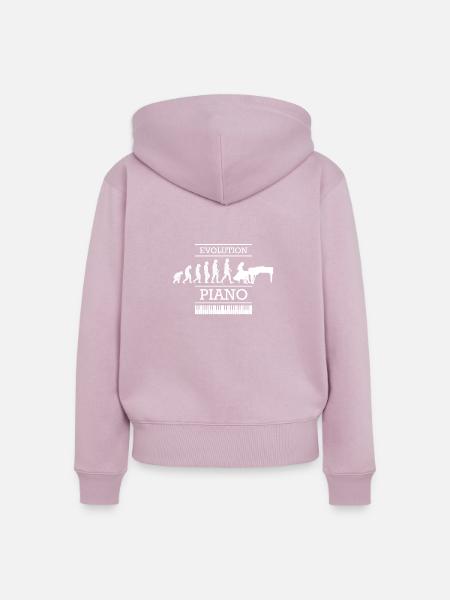 Evolution Piano - Frauen Premium Bio Zip Hoodie - Altrosa