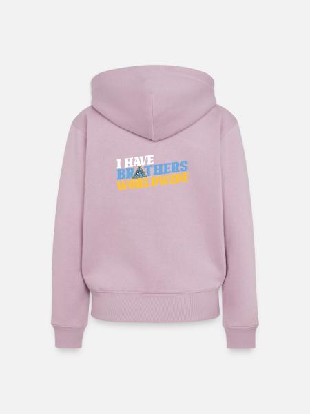 Freimaurer Brüderlichkeit - Frauen Premium Bio Zip Hoodie - Altrosa