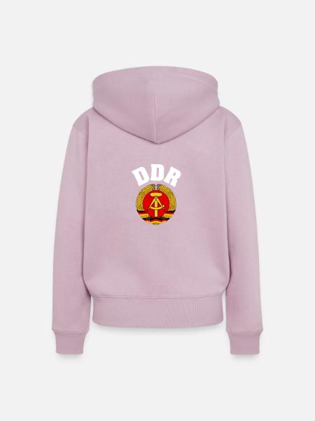 DDR Embleme - Frauen Premium Bio Zip Hoodie - Altrosa