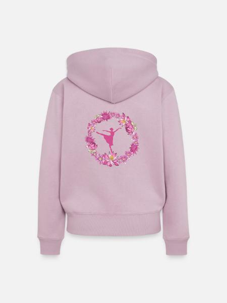 Dance blumenkranz - Frauen Premium Bio Zip Hoodie - Altrosa
