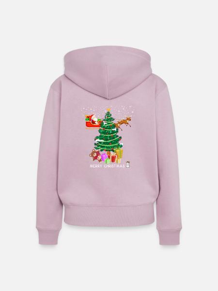 Weihnnacht - Frauen Premium Bio Zip Hoodie - Altrosa