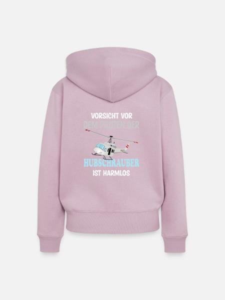 HUBSCHRAUBER HELIKOPTER - Frauen Premium Bio Zip Hoodie - Altrosa