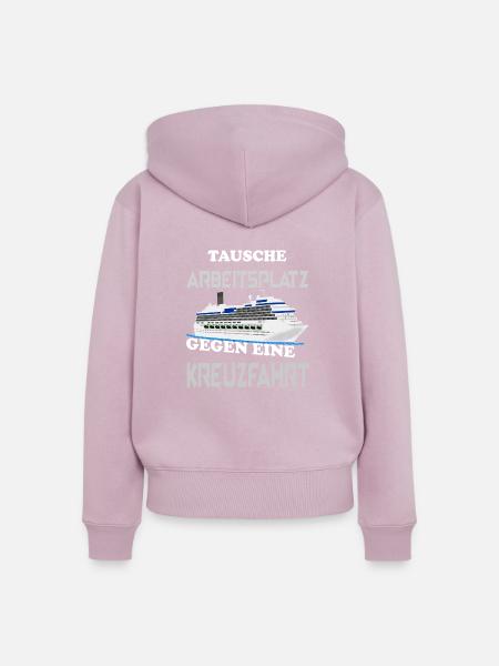 Kreuzfahrtschiff Kreuzfahrt Schiffsreise - Frauen Premium Bio Zip Hoodie - Altrosa