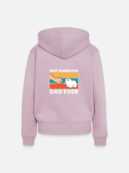 Bester Meerschweinchen-Papa aller Zeiten - Frauen Premium Bio Zip Hoodie - Altrosa