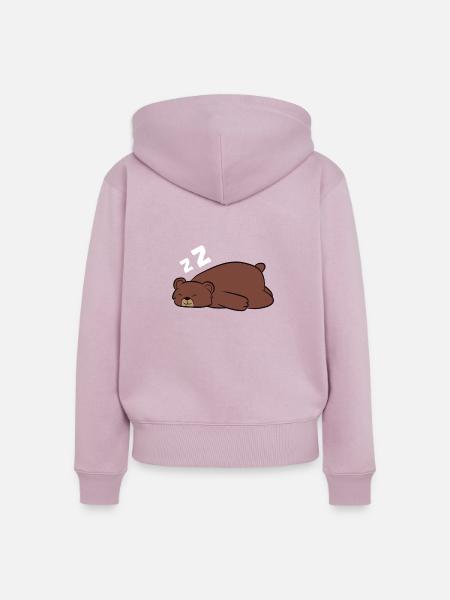 Müde Bären Pyjama-Liebesbären - Frauen Premium Bio Zip Hoodie - Altrosa