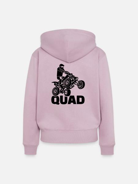 Quad - Frauen Premium Bio Zip Hoodie - Altrosa