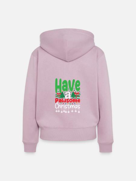 Schönes Weihnachten - Frauen Premium Bio Zip Hoodie - Altrosa