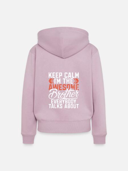 Brother Gifts - Frauen Premium Bio Zip Hoodie - Altrosa