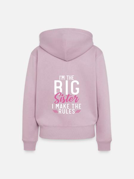 Big Sister Gift - Frauen Premium Bio Zip Hoodie - Altrosa