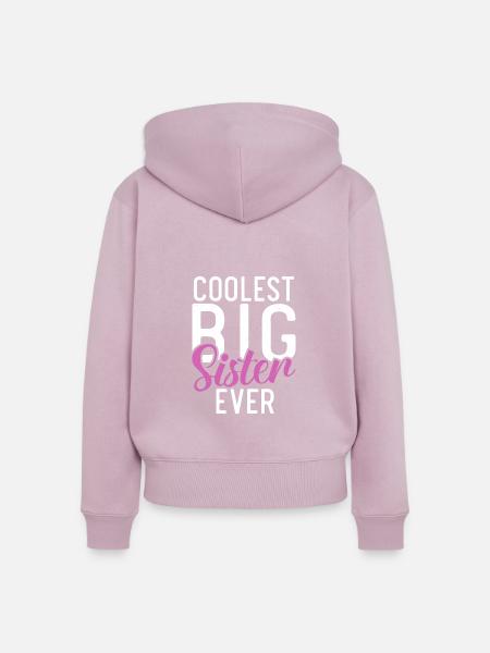 Big Sister Gift - Frauen Premium Bio Zip Hoodie - Altrosa