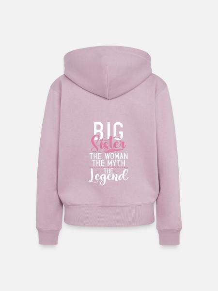 Big Sister Gift - Frauen Premium Bio Zip Hoodie - Altrosa