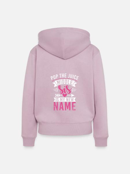 Middle Sister Gifts - Frauen Premium Bio Zip Hoodie - Altrosa