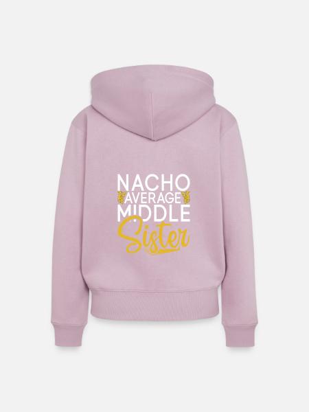 Middle Sister Gifts - Frauen Premium Bio Zip Hoodie - Altrosa