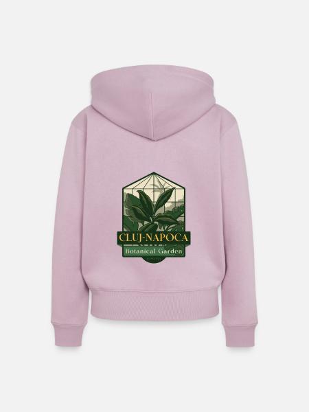Botanischer Garten Cluj-Napoca - Rumänien - Frauen Premium Bio Zip Hoodie - Altrosa