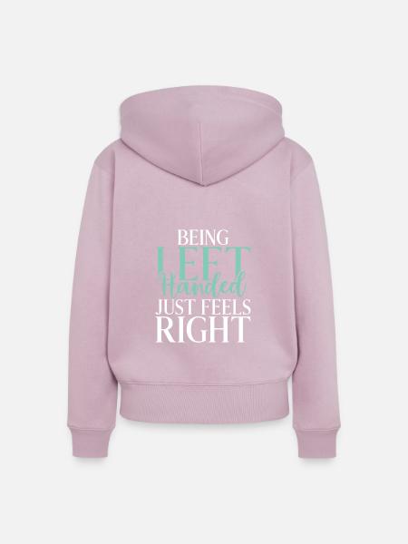 Left Handers Gifts - Frauen Premium Bio Zip Hoodie - Altrosa