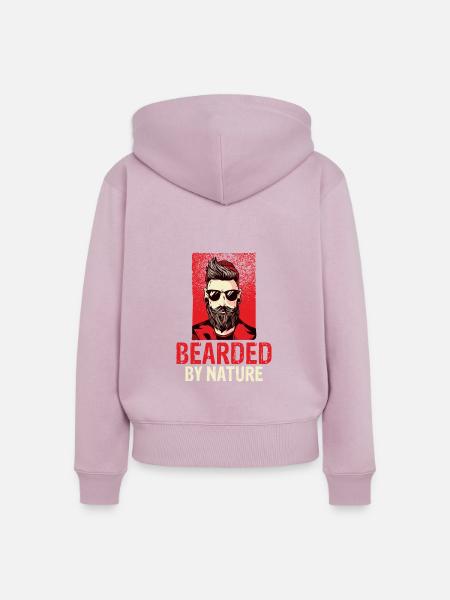 Giftidea Beard Men - Frauen Premium Bio Zip Hoodie - Altrosa