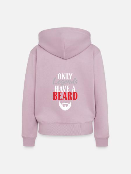 Giftidea Beard Men - Frauen Premium Bio Zip Hoodie - Altrosa