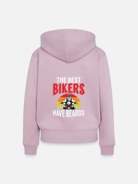 Giftidea Beard Men - Frauen Premium Bio Zip Hoodie - Altrosa