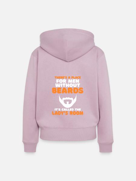 Giftidea Beard Men - Frauen Premium Bio Zip Hoodie - Altrosa