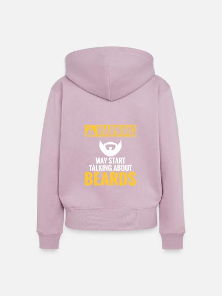 Giftidea Beard Men - Frauen Premium Bio Zip Hoodie - Altrosa