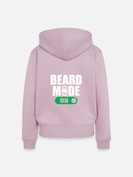 Giftidea Beard Men - Frauen Premium Bio Zip Hoodie - Altrosa
