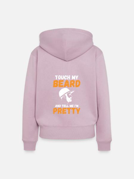 Giftidea Beard Men - Frauen Premium Bio Zip Hoodie - Altrosa