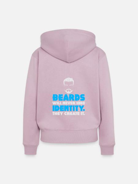 Giftidea Beard Men - Frauen Premium Bio Zip Hoodie - Altrosa