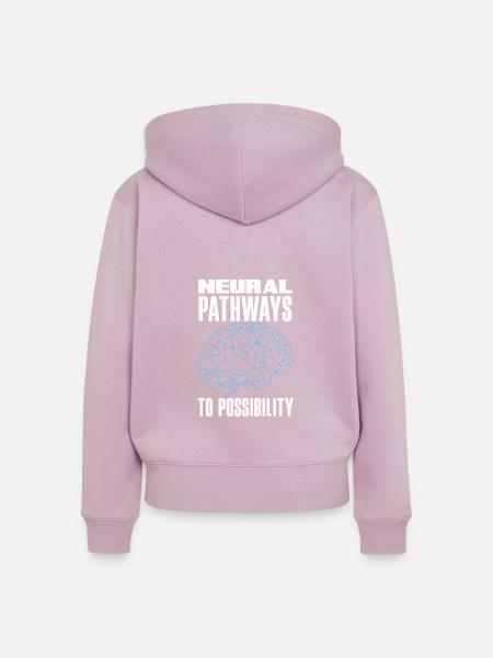 Unlock Your Brain's Potential Neuroplasticity - Frauen Premium Bio Zip Hoodie - Altrosa