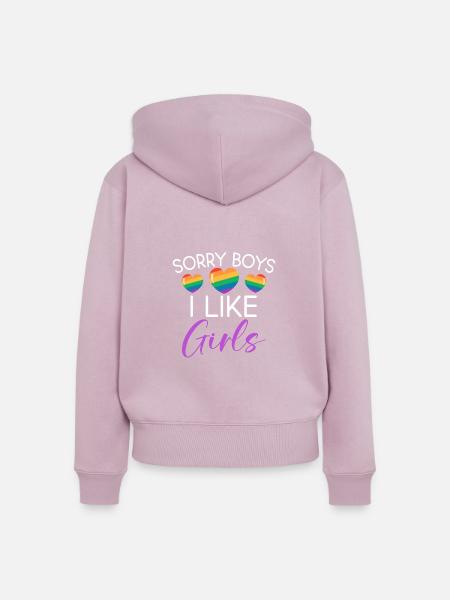 Lesbian Gifts - Frauen Premium Bio Zip Hoodie - Altrosa