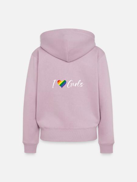 Lesbian Gifts - Frauen Premium Bio Zip Hoodie - Altrosa