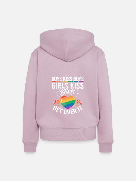 Lesbian Gifts - Frauen Premium Bio Zip Hoodie - Altrosa