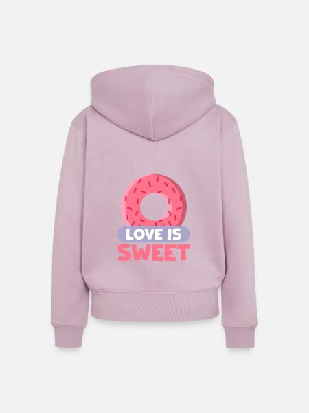 Cake Lover Cake Gift - Frauen Premium Bio Zip Hoodie - Altrosa