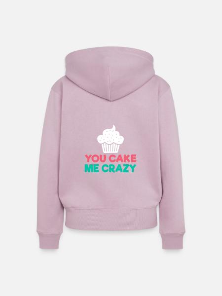 Cake Lover Cake Gift - Frauen Premium Bio Zip Hoodie - Altrosa