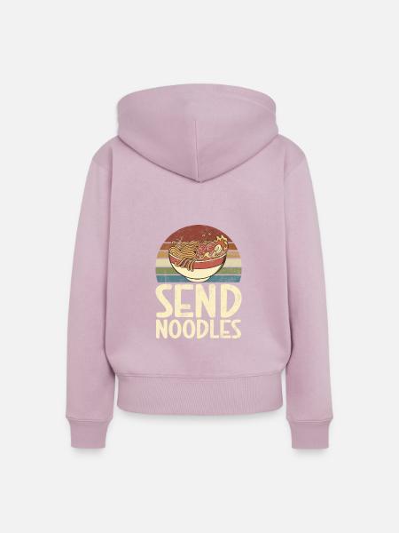 Noodle Lover Gifts - Frauen Premium Bio Zip Hoodie - Altrosa